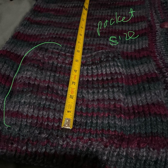 HANDKNITTED button up CARDIGAN ,, - Picture 12 of 12